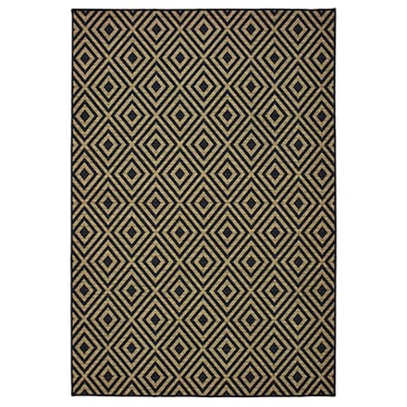 Oriental Weavers 3 ft. 7 in. x 5 ft. 6 in. Marina Rectangle Rug Black M2335K110170ST